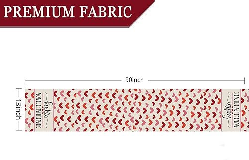 Miniatura 2 de GPGHE Camino de mesa para el día de San Valentín, diseño de corazón de amor, decoración de San Valentín, aniversario, boda, fiesta, cocina, comedor,