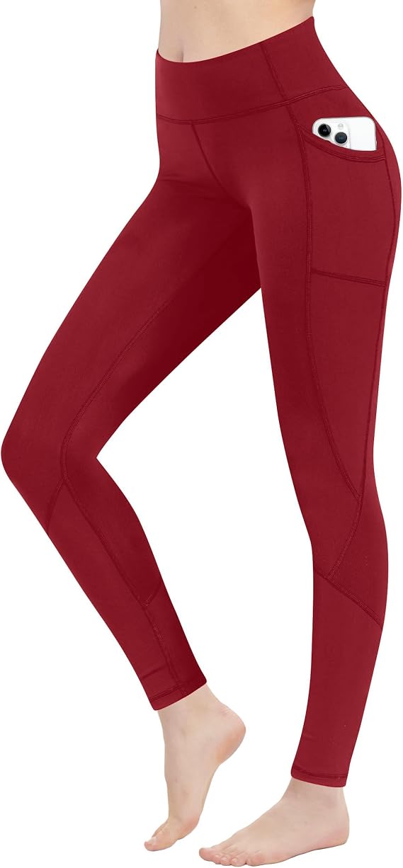WSLCN Femme Legging de Sport 3/4 Taille Haute Yoga Gym Fitness Running