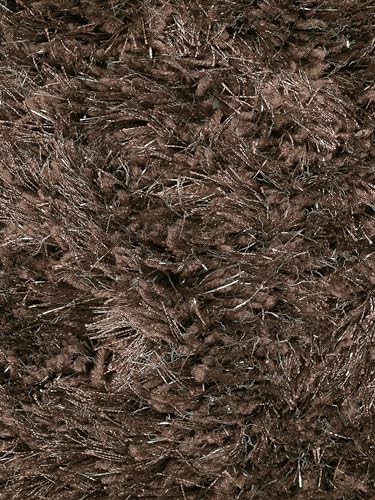 Image of Saral Home Shaggy Modern Carpet (Brown, 45X120 cm)