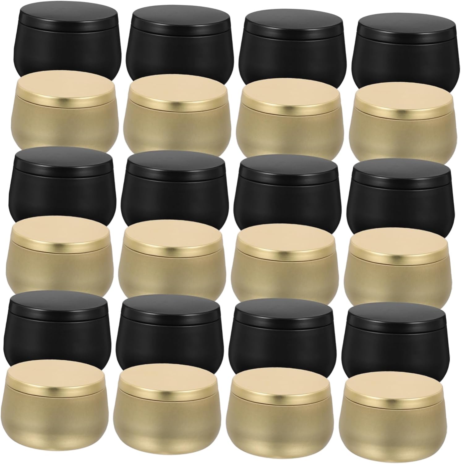 VILLFUL 24pcs Candle Making Jars Lids DIY Aromatherapy Candle Holders Storage Containers for Home Decor for Parties and Bedroom Ambiance