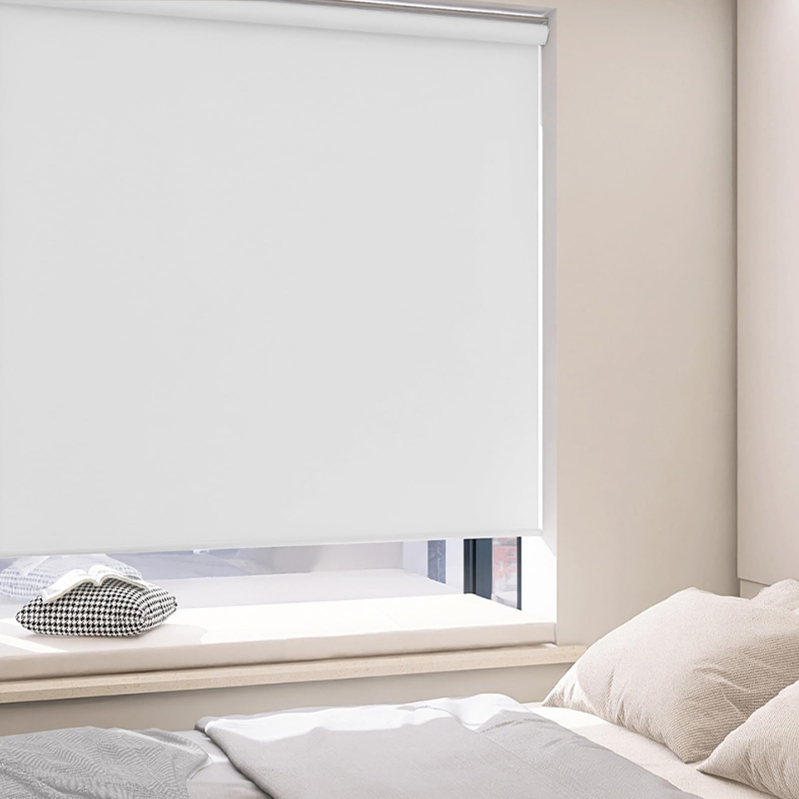 Tenda a Rullo Senza Fili,Tende Oscurante con Sistema a Molla,Isolamento Termico,Protezione UV,Impermeabile,per Soggiorno,Camera da Letto,Casa,Ufficio Bagno (80cm x 180cm)