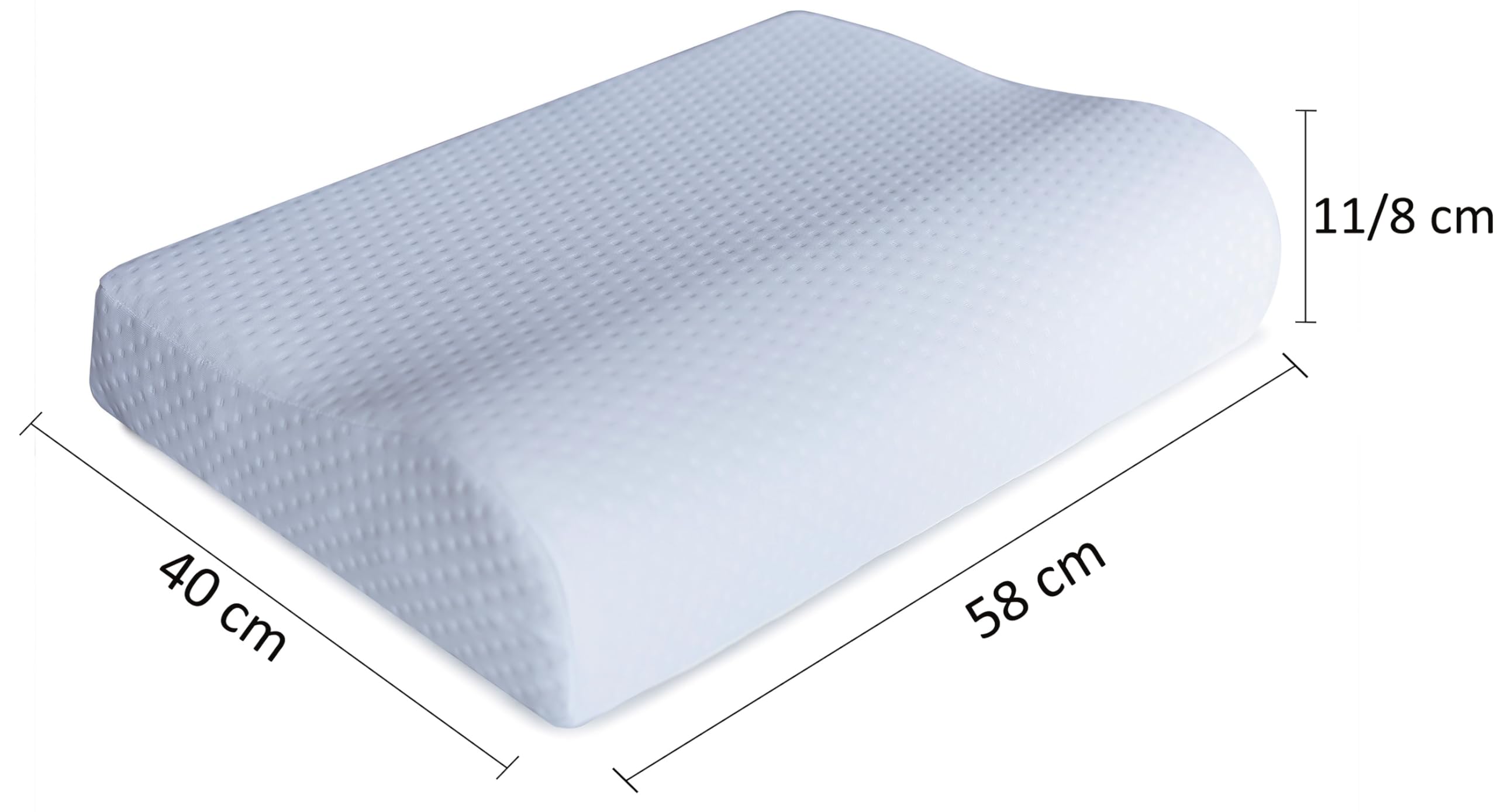 p age Orione Safte Cuscino Ortopedico Cervicale in Memory Foam 58 x 40x 11/8 cm