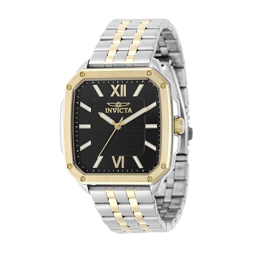 Cuadro Men 39mm Stainless Steel Gold + Steel Black dial