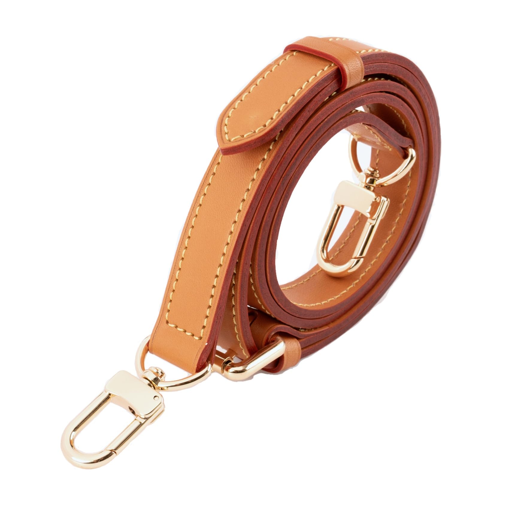 BERRY & SNOWY Tracolla in pelle di vacchetta per Pochette Metis, Speedy 30, 2 cm di larghezza, tracolla di ricambio regolabile (Deep Beeswax)