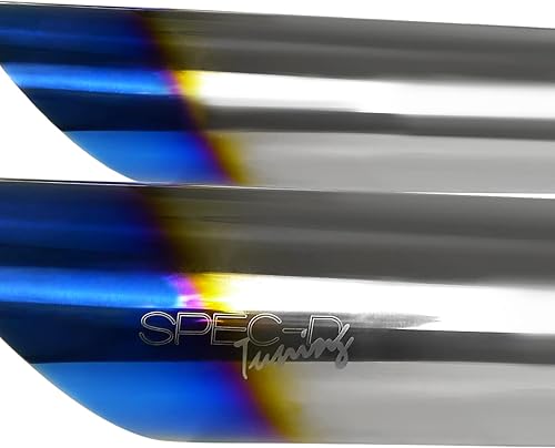 Miniatura 6 de Spec-D Tuning Sistema Catback de escape de acero inoxidable con punta quemada de doble inclinación compatible con Ford F150 V6 V8 2004-2008 4.6L 5.4L