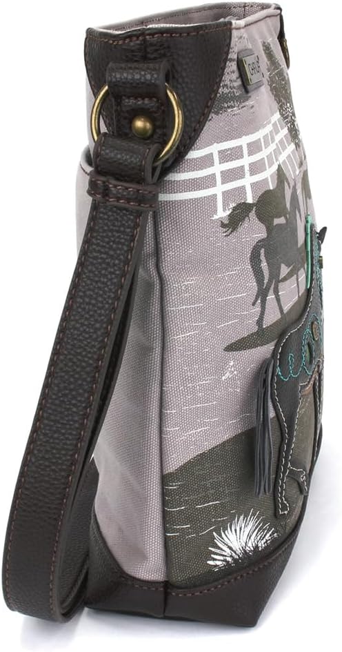 CHALA Canvas Crossbody Women Mid-Size Crossbody Shoulder Purse with Adjustable Strap - Image 4