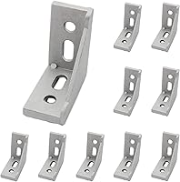 Vista 17 de Paquete de 10 soportes de esquina de perfil de aluminio, cierre de junta de ángulo recto en forma de L, conector para perfil de extrusión