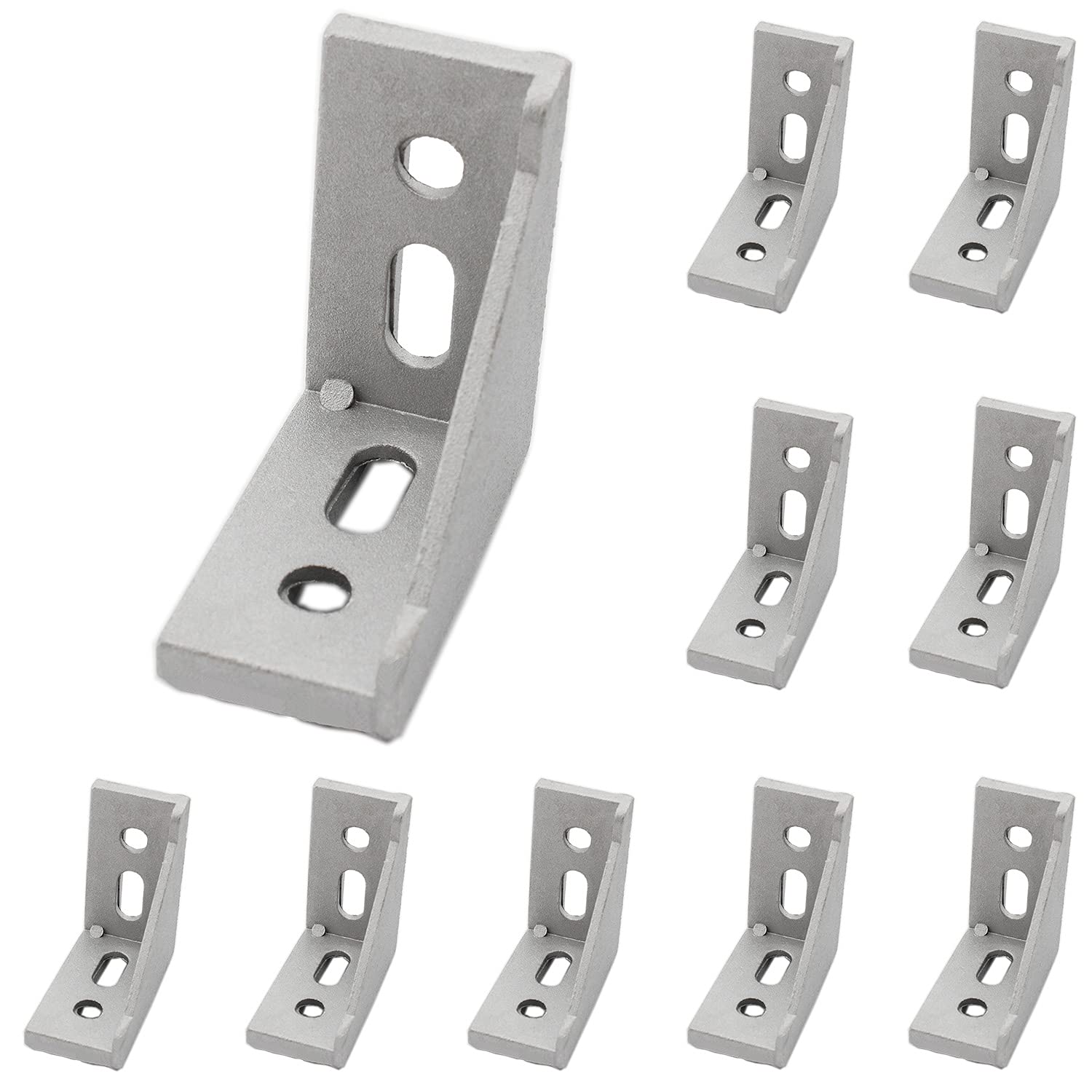 TTZEZE 58x29x58mm L Shape Right Angle Joint Fastener, L Brackets Connector for 3030 Series Standard 8mm Slot Aluminum Extrusion Profile (3060 Bracket)