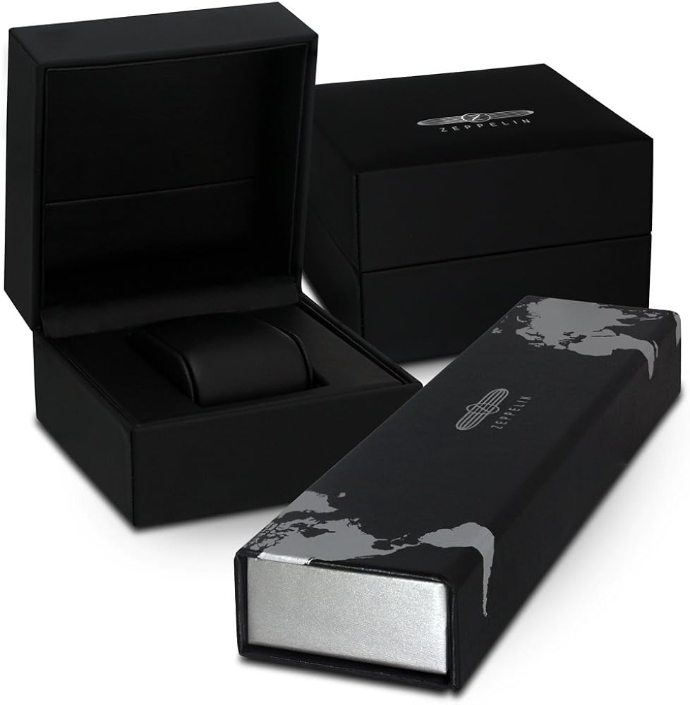 Zeppelin – Orologio da polso uomo 100 anni Zeppelin analogico al quarzo One Size, Nero, Nero Zeppelin – Orologio da polso uomo 100 anni Zeppelin analogico al quarzo One Size, Nero, Nero