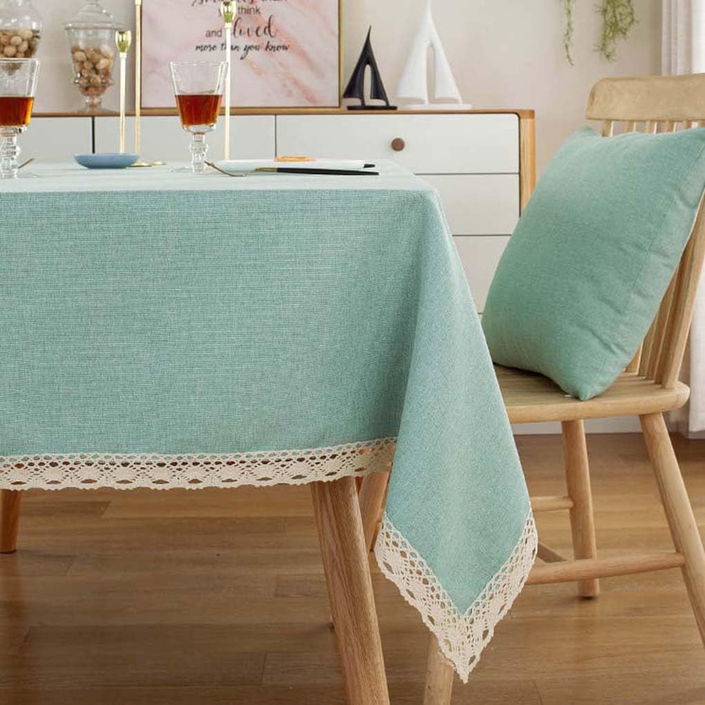Amazon｜Foxace テーブルクロス 布 レース縁取り 無地 ピンク シンプル