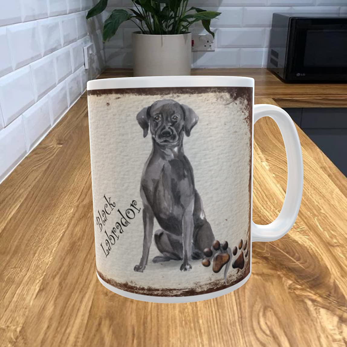 Shawprint Limited White Black Labrador 11Oz Coffee Mug My Dog's Bedtime Prayer Theme 15Drmug