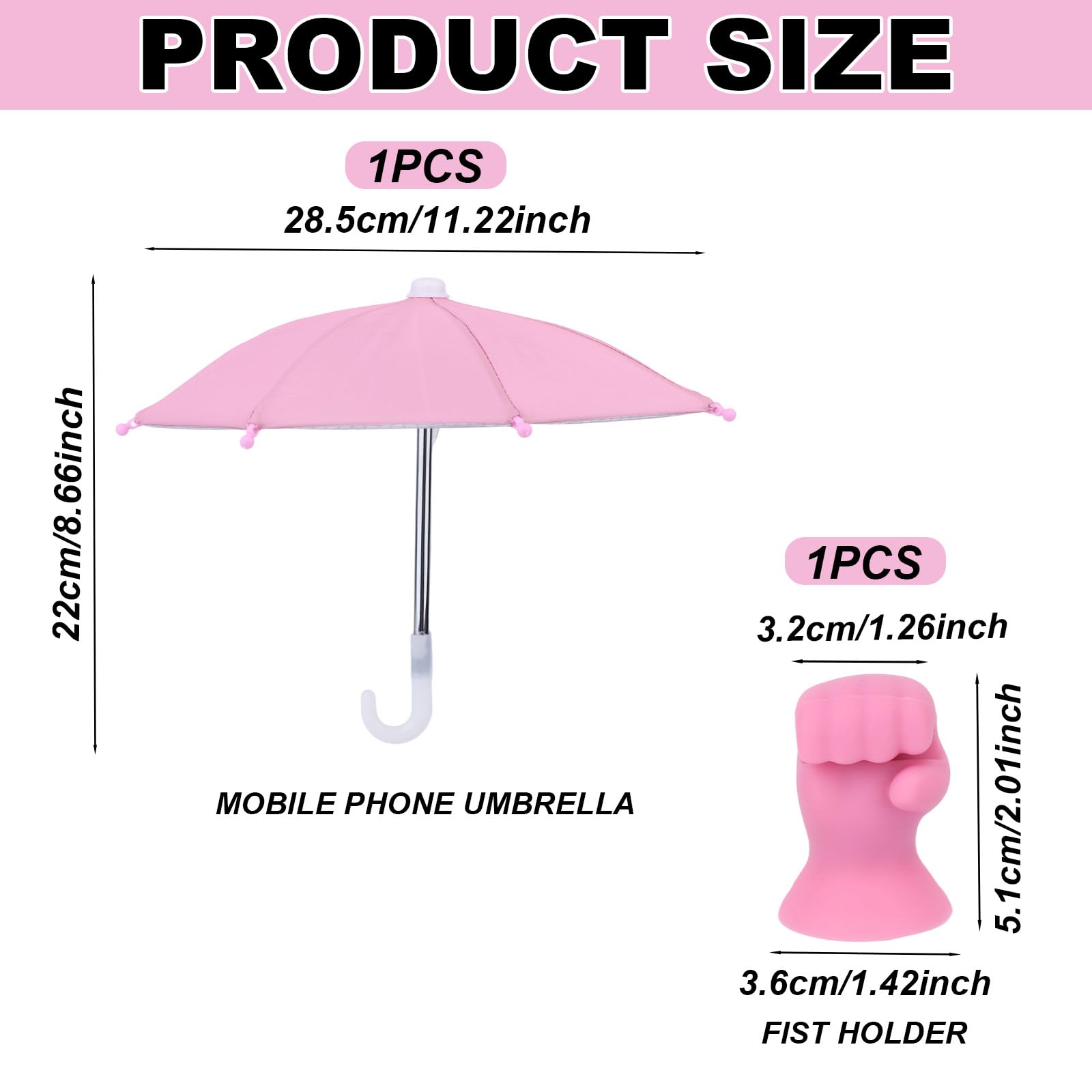 lasuroa Parasol na Telefon Komórkowy, Miniaturowy Parasol Przeciwsłoneczny Telefon z Uchwytem Przyssawkę Przenośna Osłona Przeciwsłoneczna do Zewnętrznych Urządzeń z Ekranem Telefonu Komórkowego