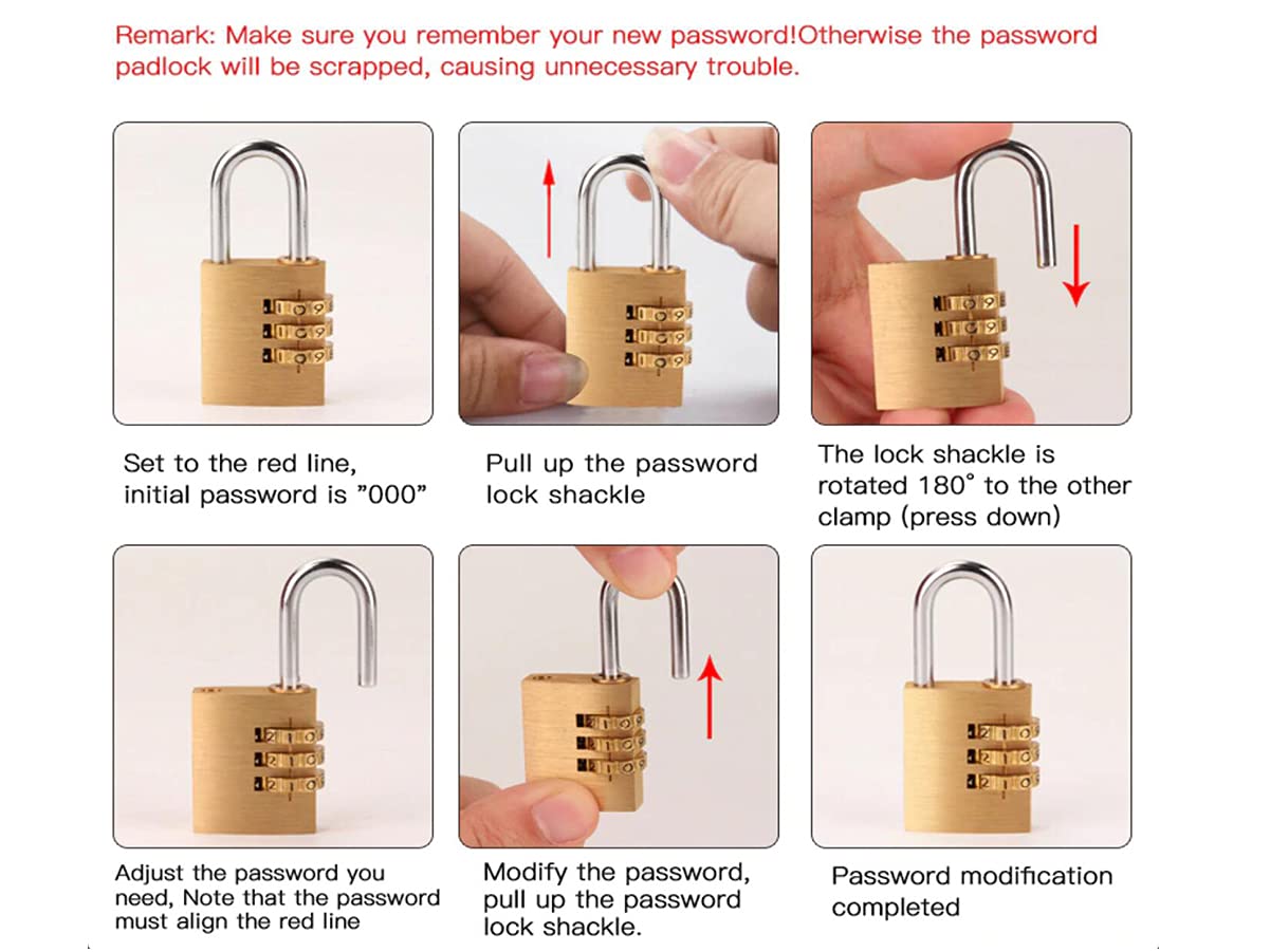 Lucchetto A Combinazione TSA Per Valigie E Armadietti - Piccolo, Sicuro, 3 Cifre - Foto 3