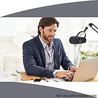 Vista 7 de Brazo de Boom MV7 MV7X MV7+ - Brazo de micrófono con cubierta de espuma compatible con micrófono Shure MV7 y Shure MV7X y Shure MV7+ con filtro