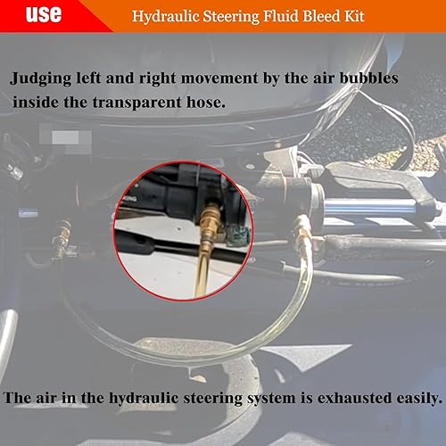 Miniatura 8 de SHOOSHINE Kit de purga de dirección hidráulica de 35 pulgadas compatible con Sea Star Kit de tubo de llenado de líquido de dirección hidráulica para