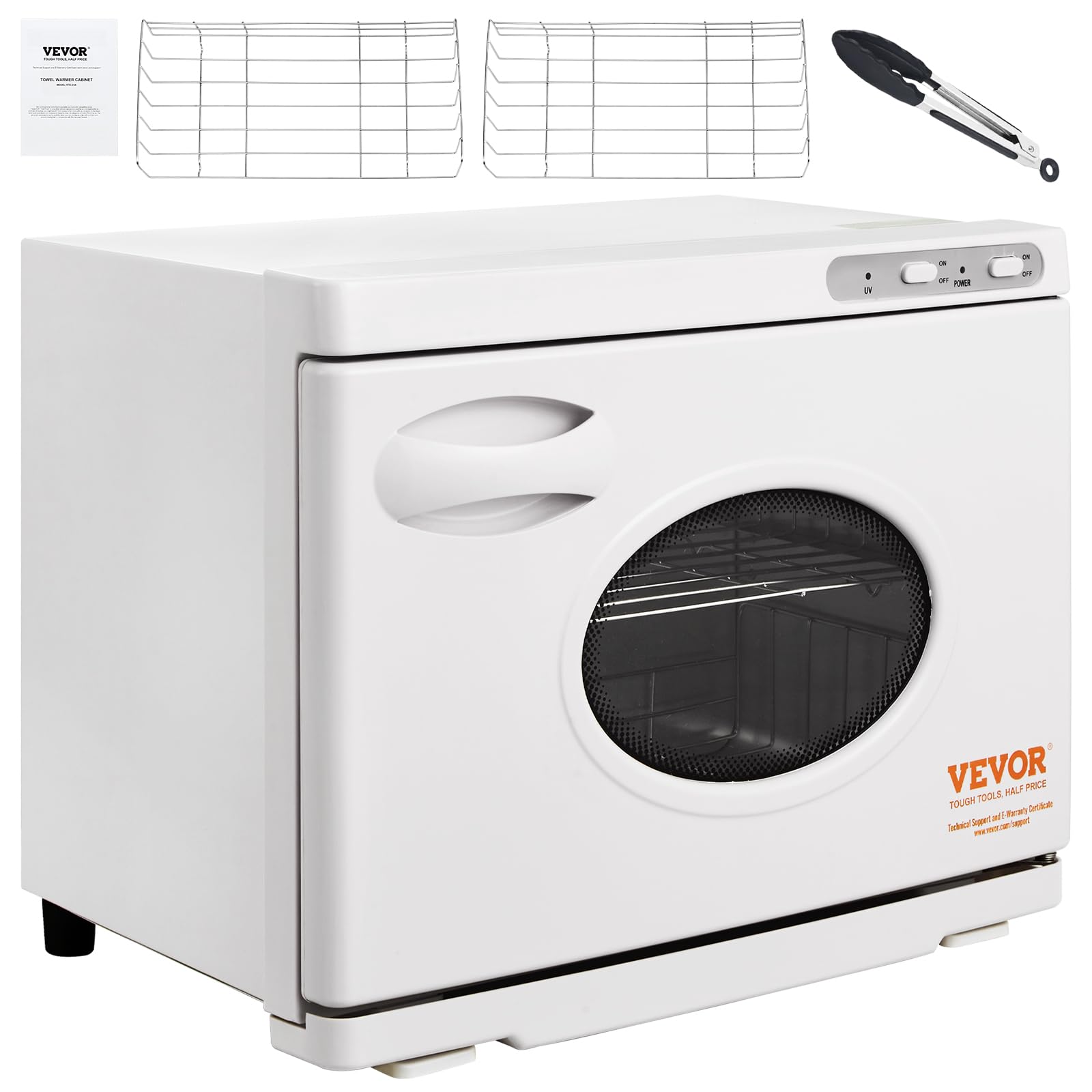 VEVOR Scaldasalviette Armadietto Sterilizzatore 23L con Luce UV 2 Ripiani con Griglia in Acciaio Inox, Scaldasalviette Riscaldamento per Asciugamani Armadietto da Spa Salone di Bellezza Bagno Hotel