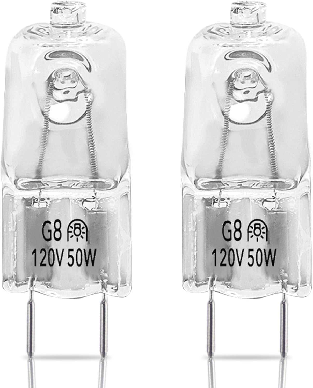 2PCS 6912A40002J Microwave Halogen Light Bulb Compatible with LG Kenmore LMV2031ST LMV2031BD 83543, 120V 50W G8 Microwave Oven Lamp Bulb Replace 2025028 AH3610037 EA3610037 PS3610037
