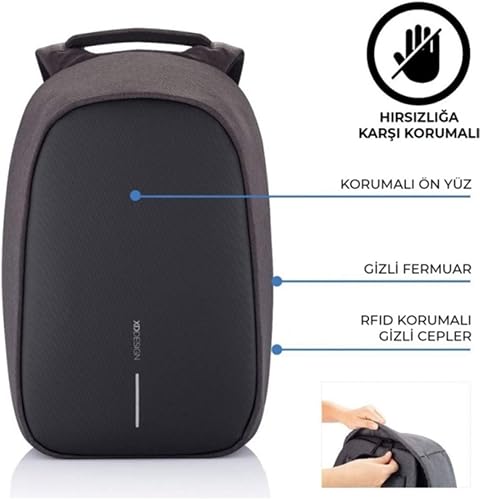 Miniatura 2 de XDDesign BOBBY HERO - Mochila antirrobo para computadora portátil, mochila de viaje aprobada para hombres y mujeres, Negro -, X-Grande, Mochila y