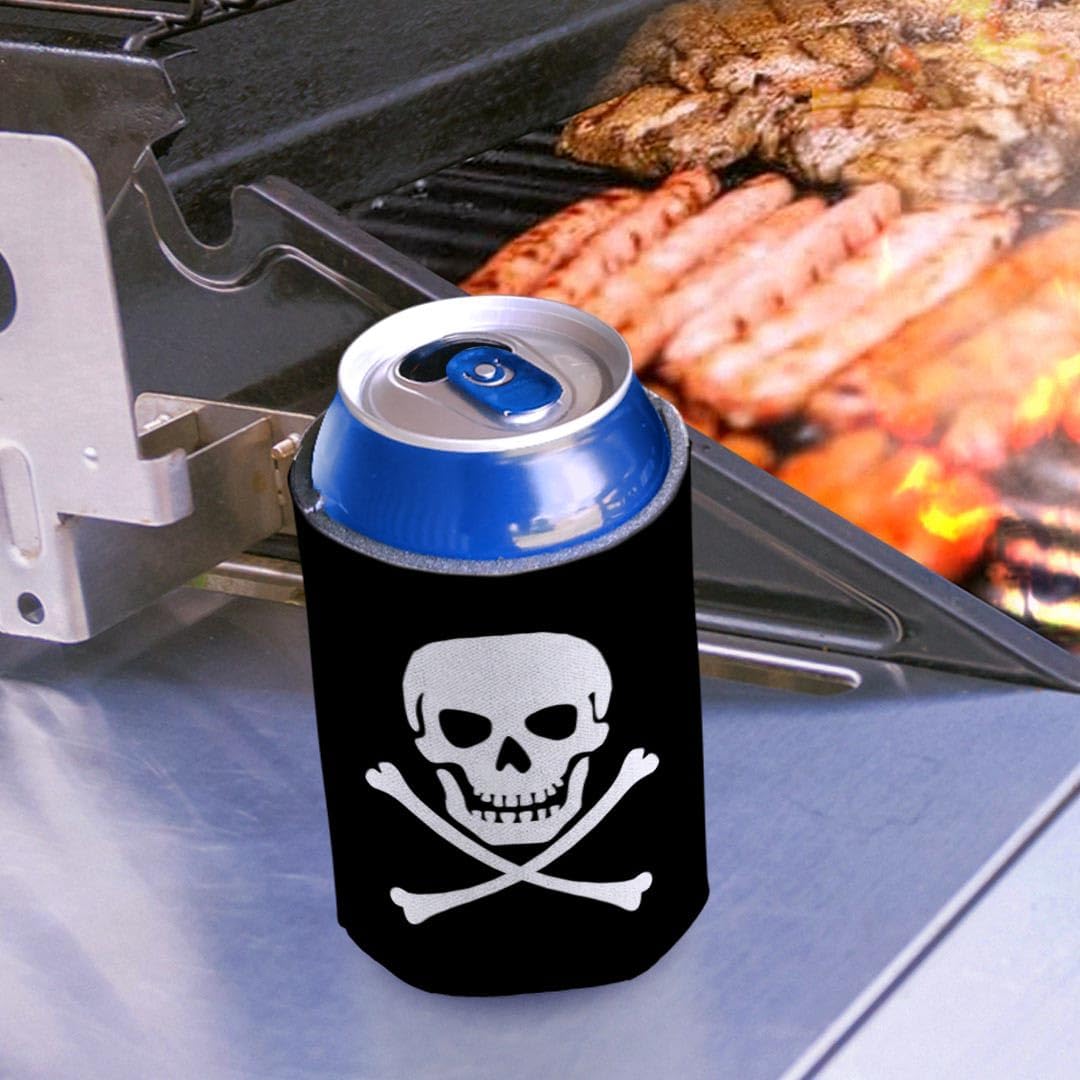 Goth Drink Cooler Jolly Roger Skull and Crossbones 24-Pack Can Drink Thermocoolers Party Pack