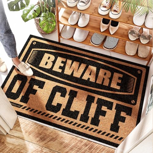 Tapis de porte extérieur amusant pour stopper la saleté au sol