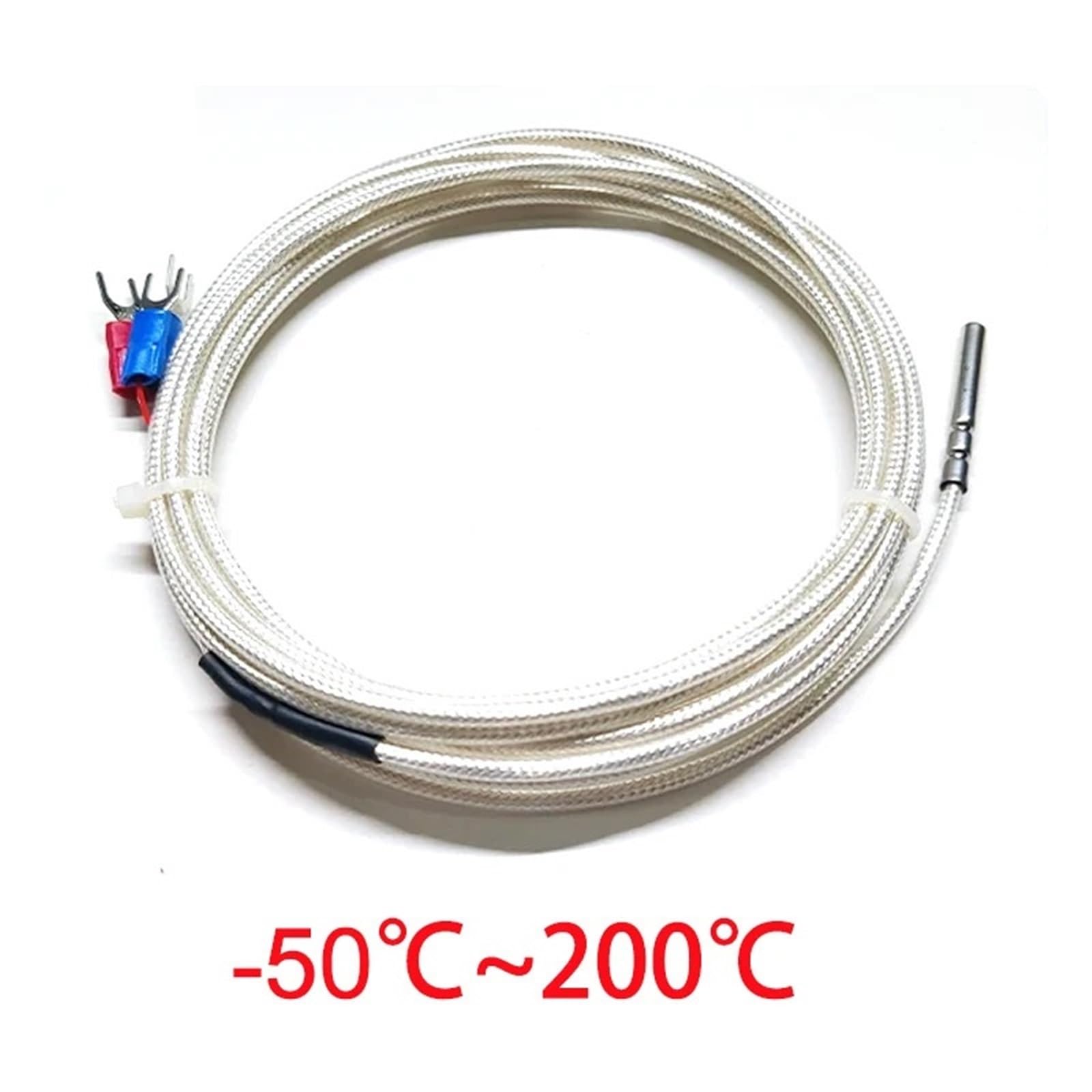 10 Piezas PT100 Sensor de Temperatura Platino Resistencia térmica Acoplamiento de calefacción Impermeable a Prueba de Aceite de Tres Cables(10PCS -PT100 1M)