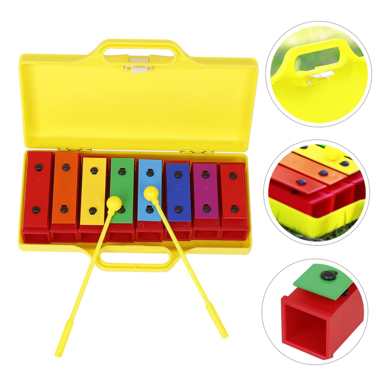 Jouet Musical Éducatif Carillon à Frapper 8 Notes Abs Métal