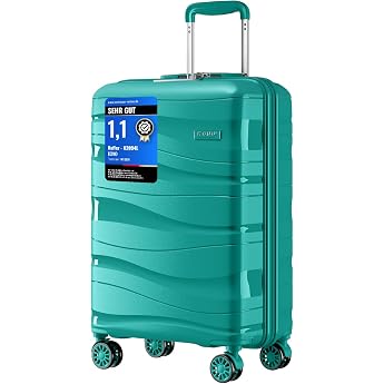KONO Hand Luggage Suitcase 55 x 40 x 20 cm Hard Case with TSA Lock