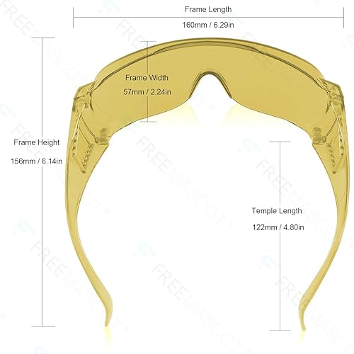 Miniatura 2 de FreeMascot OD 6+ 190nm-450nm10600nm longitud de onda UVazulCO2 gafas de seguridad láser para 275nm, 380nm, 405nm, 445nm, 10.6um CO2, 10600nm gafas