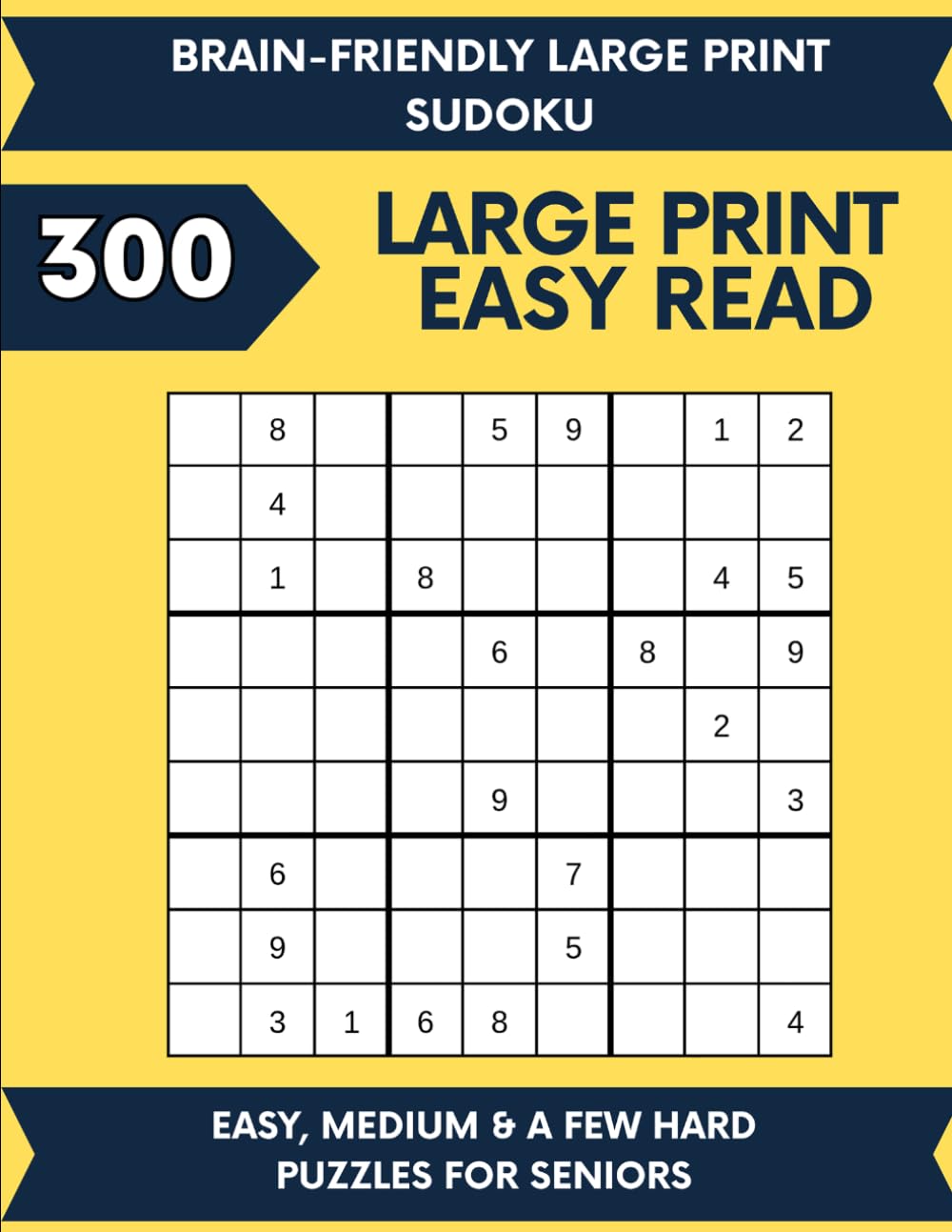 Brain-Friendly Large Print Sudoku: For seniors who want relaxing daily mental exercise without eye strain.