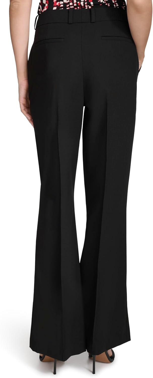 Halston Womens Flare Leg Woven Suiting Pant - Image 4