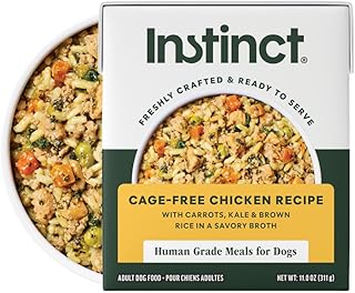 Instinct Freshly Crafted Meals, Dog Wet Food or Topper, Human Grade - Cage-Free Chicken, 11 oz. Carton