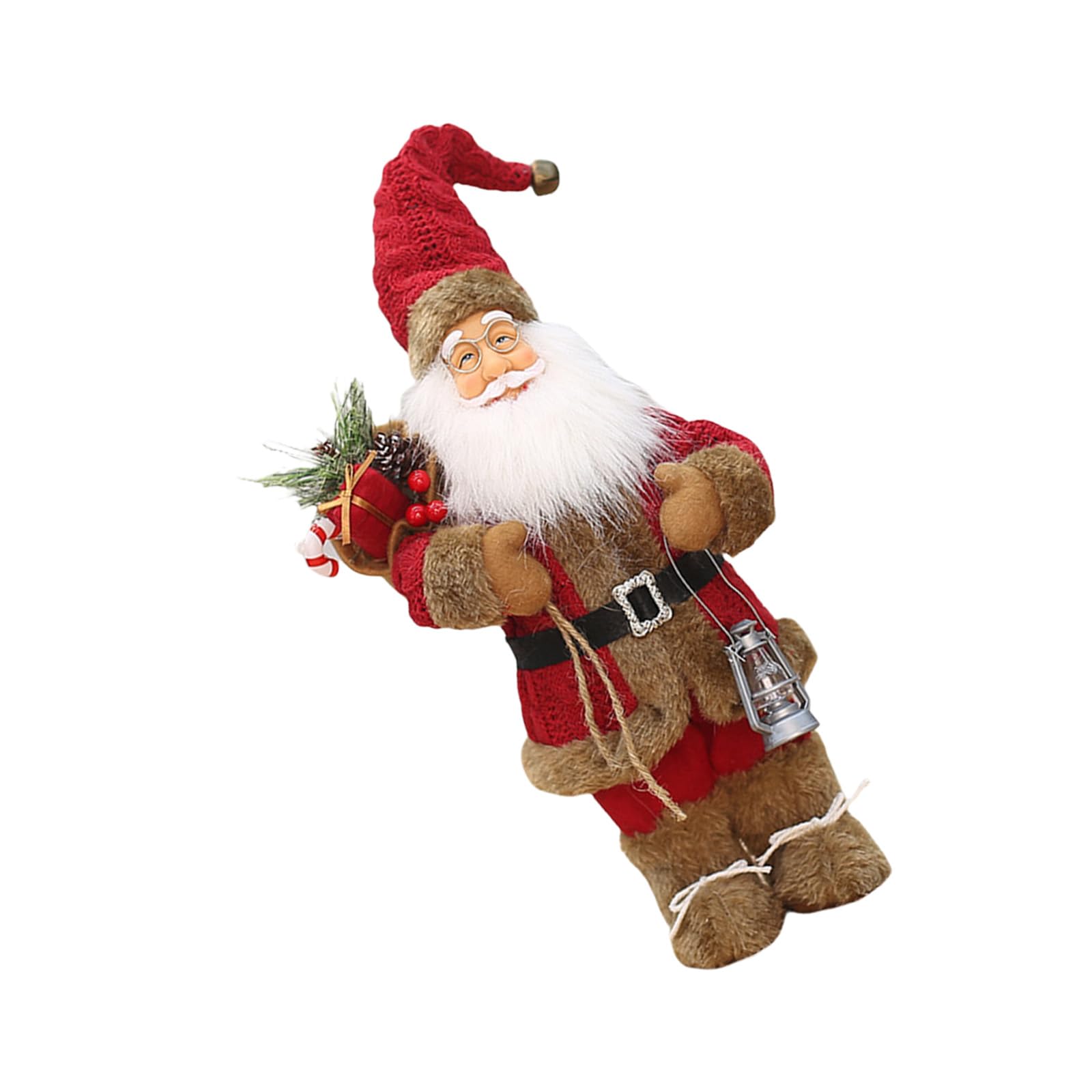 Buxuaaaa Santa Clause Ornament 12Inch High Santa Figure Christmas Decoration for Mantles Shelf Desktop Display Indoor and Outdoor Outdoor Clause Decoration