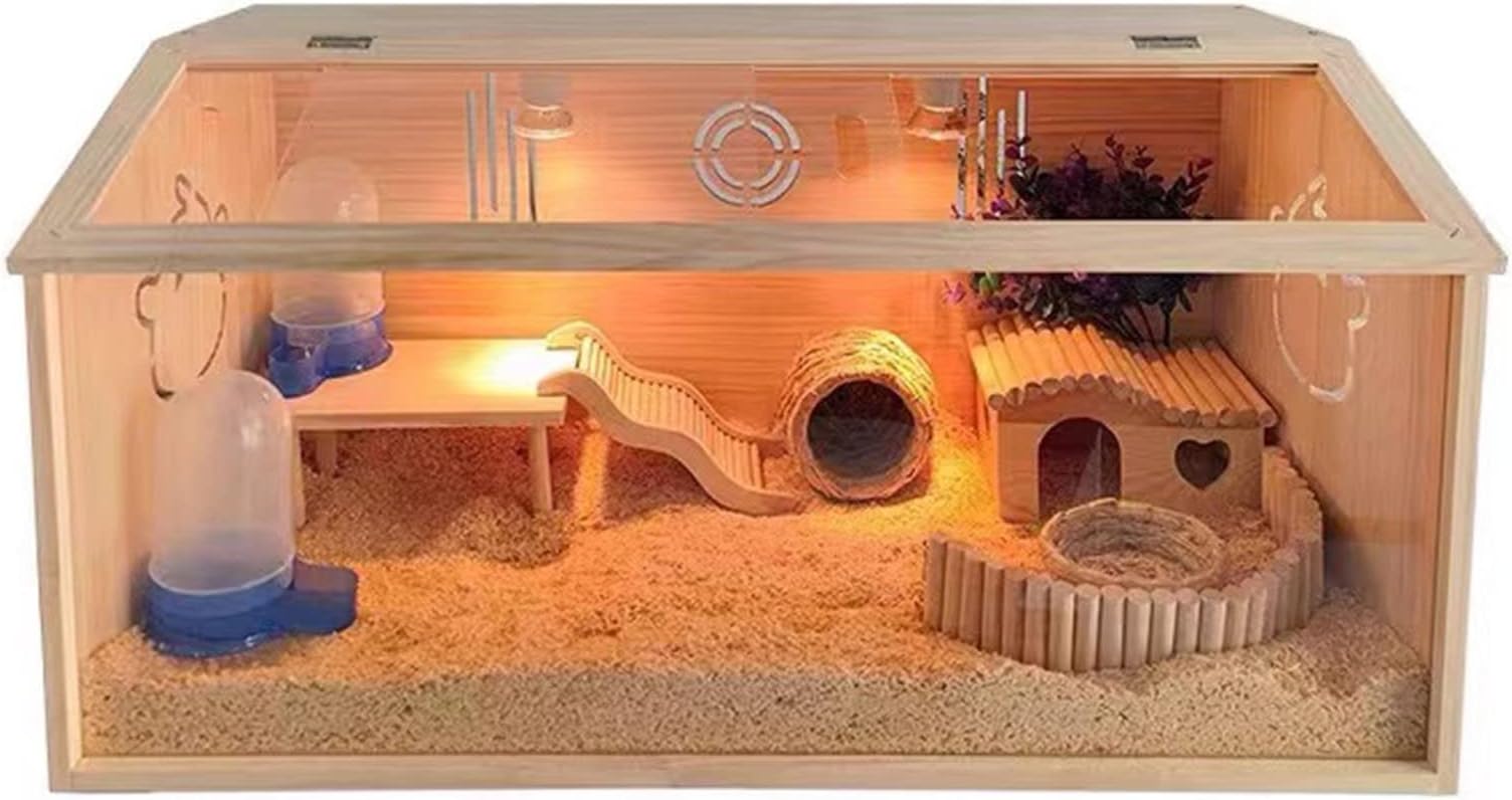 Image showcasing Hamster Cage, Rutin Chicken Feeding Box, Small Animal Habitat, Easy To ...