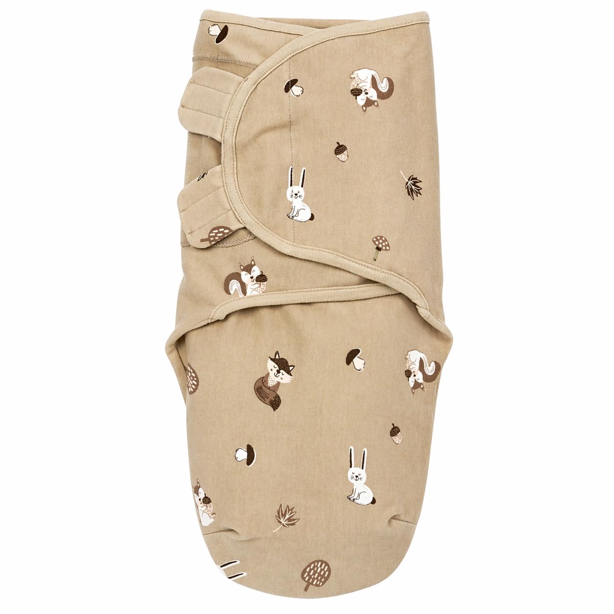 Meyco Baby Swaddling Bag - 0-3 Months - Swaddle Cloth Swaddle for Newborns - 100% Cotton - Oeko Tex Certified - Soft Sleeping Comfort - Breathable and Moisture Absorbing - Animals - Sand — image 1