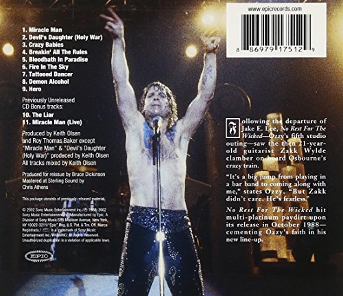 Ozzy Osbourne No Rest For The Wicked Amazon Com Music