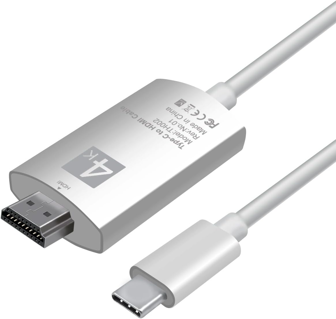 sendcool USB C to HDMI Cable(4K@60Hz), 6.6ft/2.0M USB Type C to HDTV Cable (Thunderbolt 3 Compatible)