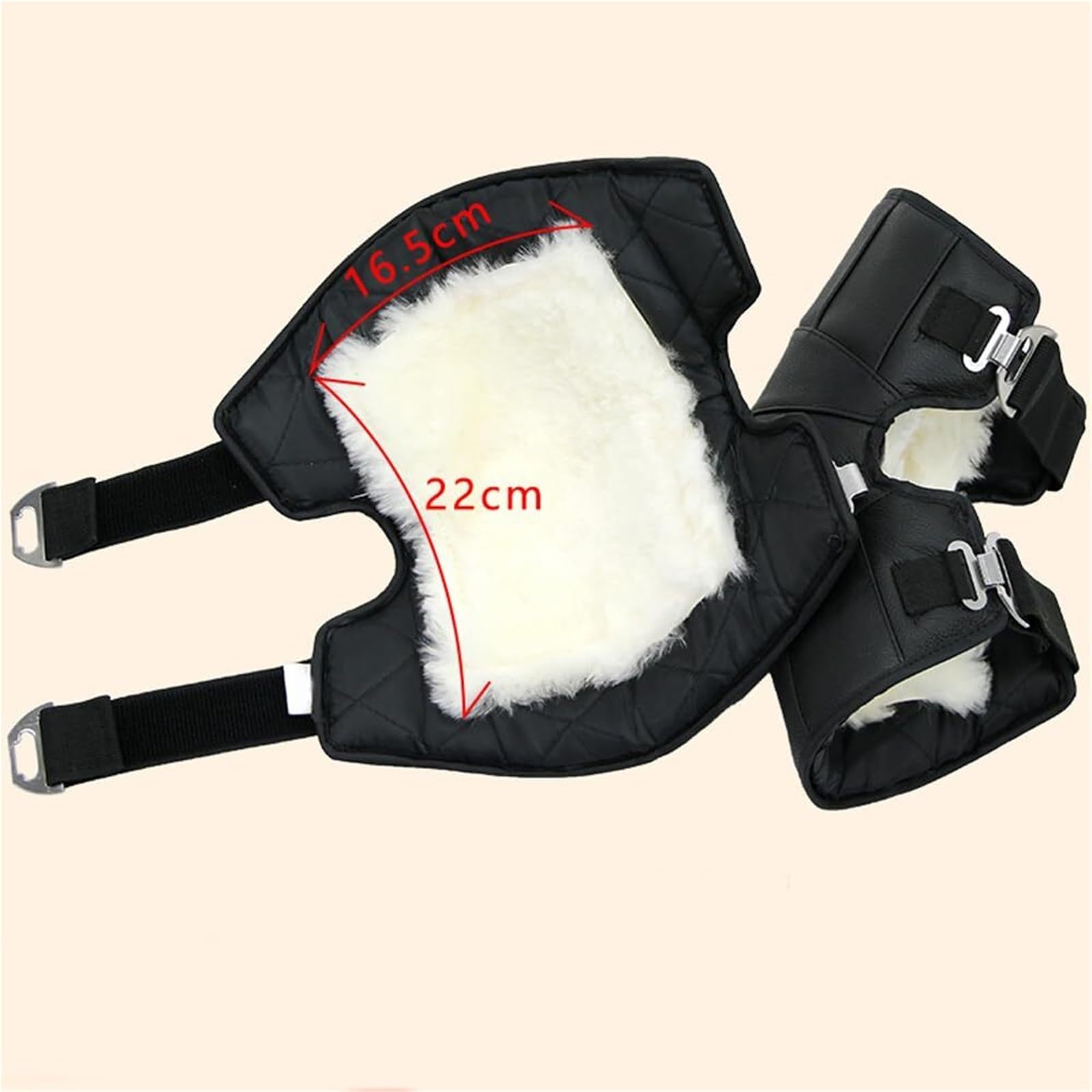 Ginocchiera Calde Ginocchiere for Moto Fodera in Peluche Antivento for Ciclismo for Sport all'Aria Aperta Supporto Ginocchio(Black-b)