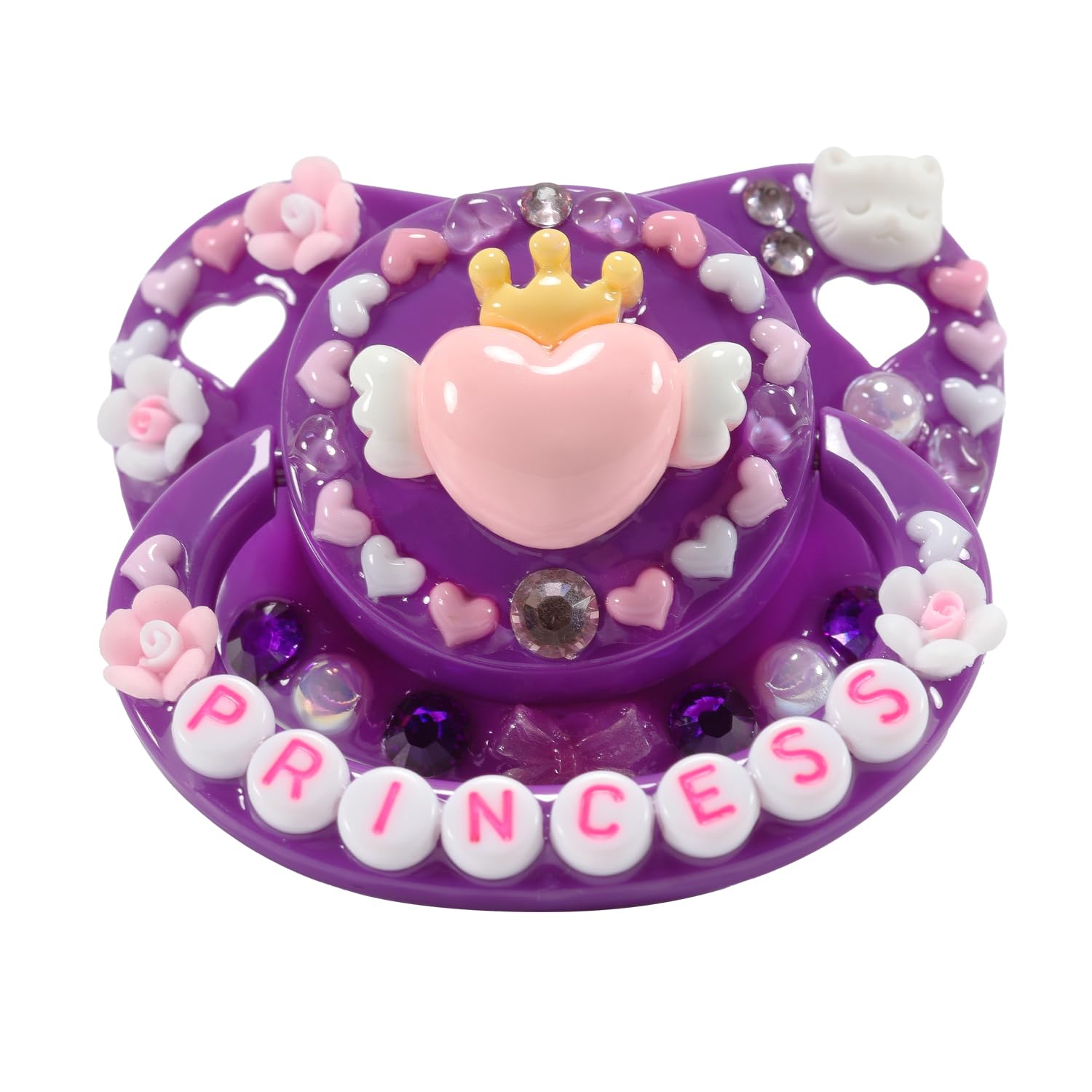 CutiePlusU Large Size Pacifier Big Shield Dummy Soother Purple