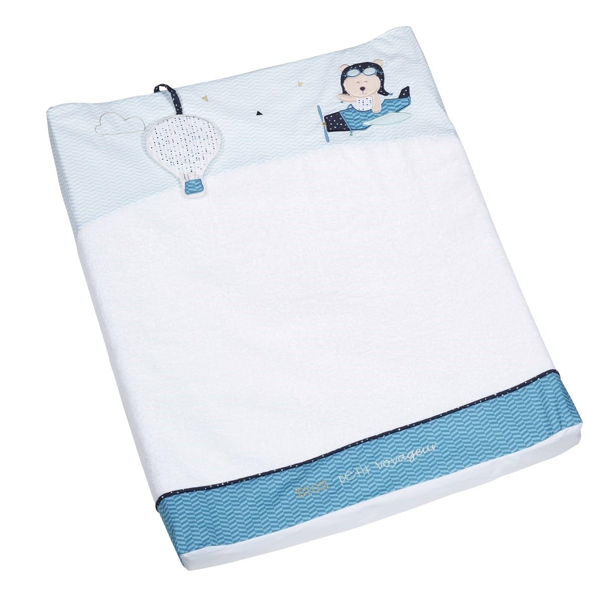 Matelas à langer 5x53x69cm en coton blanc