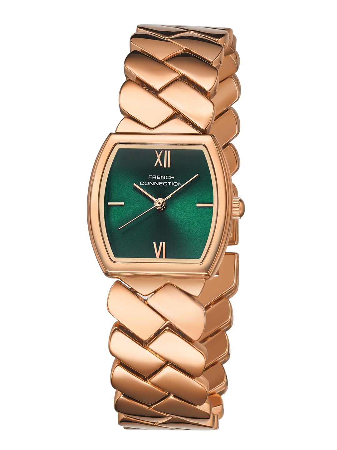 French Connection Braidé | Analog | Green Sunray Dial | Woven Link Strap | Watch for Women - FCB27NRGM-image-14