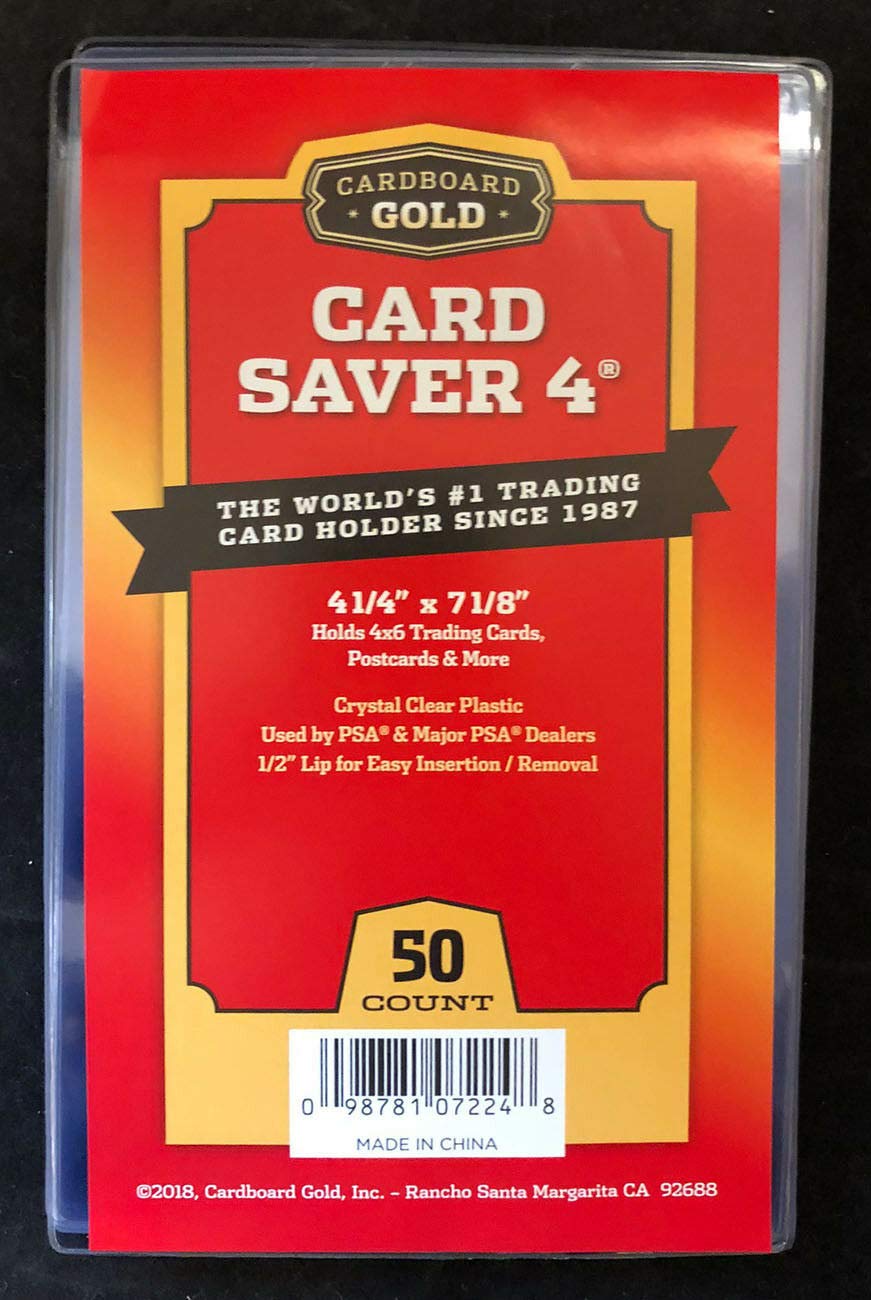 Cardboard Gold (1pk of 100) CS4 Card Saver 4 Pro Graded 4x6 Card