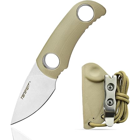 Fourreau En Cuir Pour Couteau EDC 4,5 Pouces – Style Scout, Port Vertical, Boucle Ceinture