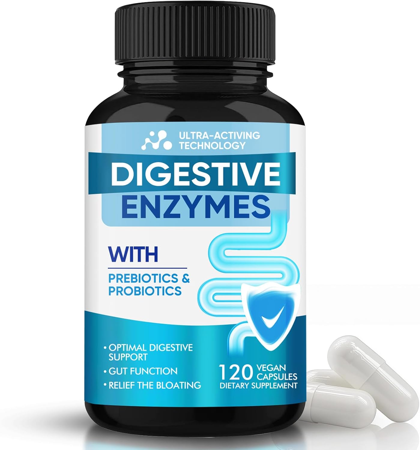 Probiotics-for-Gut-Health-Digestive-Enzymes-Gut Health Supplements Probiotics for Women/Men Gut Health, 120PCS