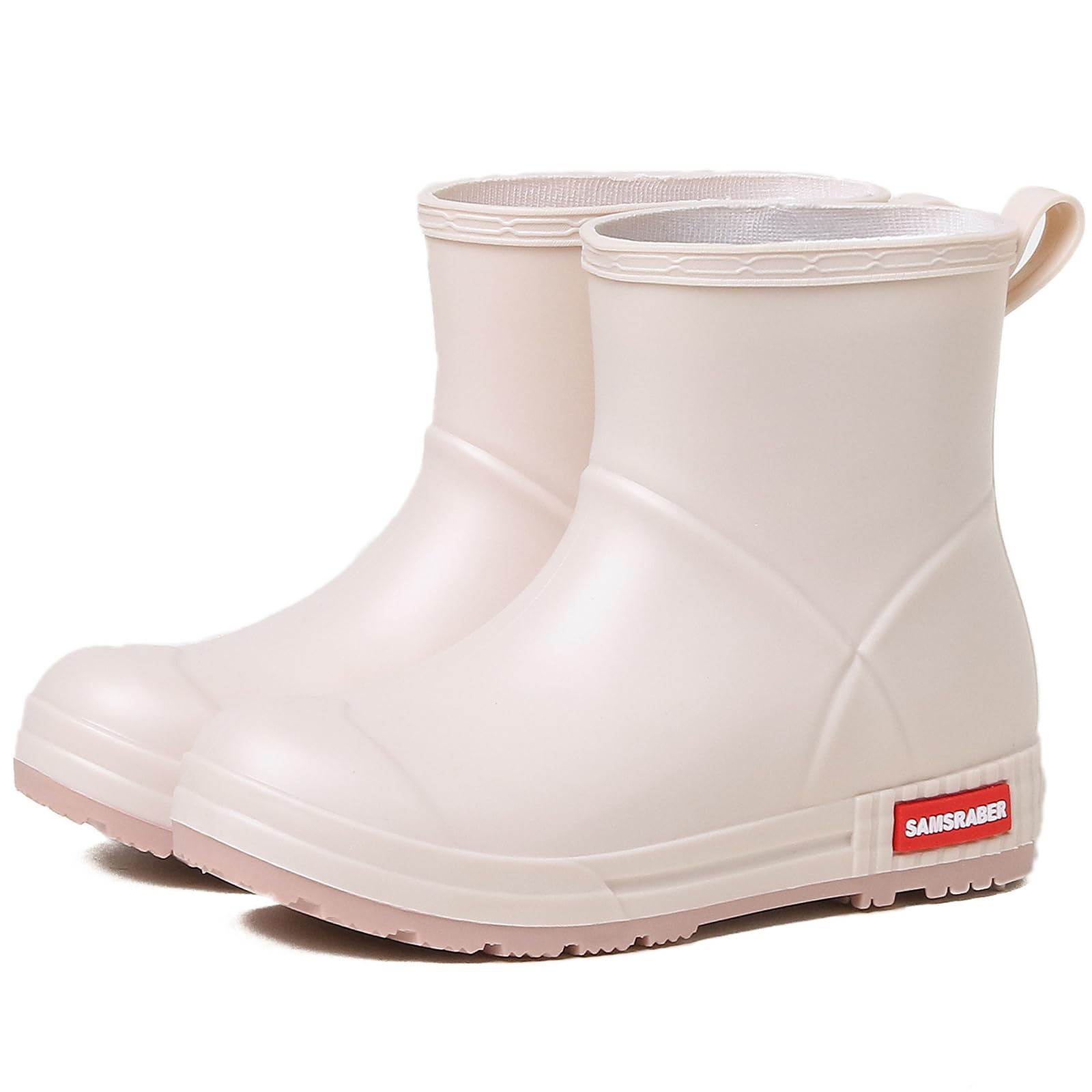 HSBDNZQ Rain Boots for Women, Lightweight Warm Waterproof Rain Boots, Anti-Slipping Garden Boots Soft and Durable, Chelsea Rain Boots with Comfortable