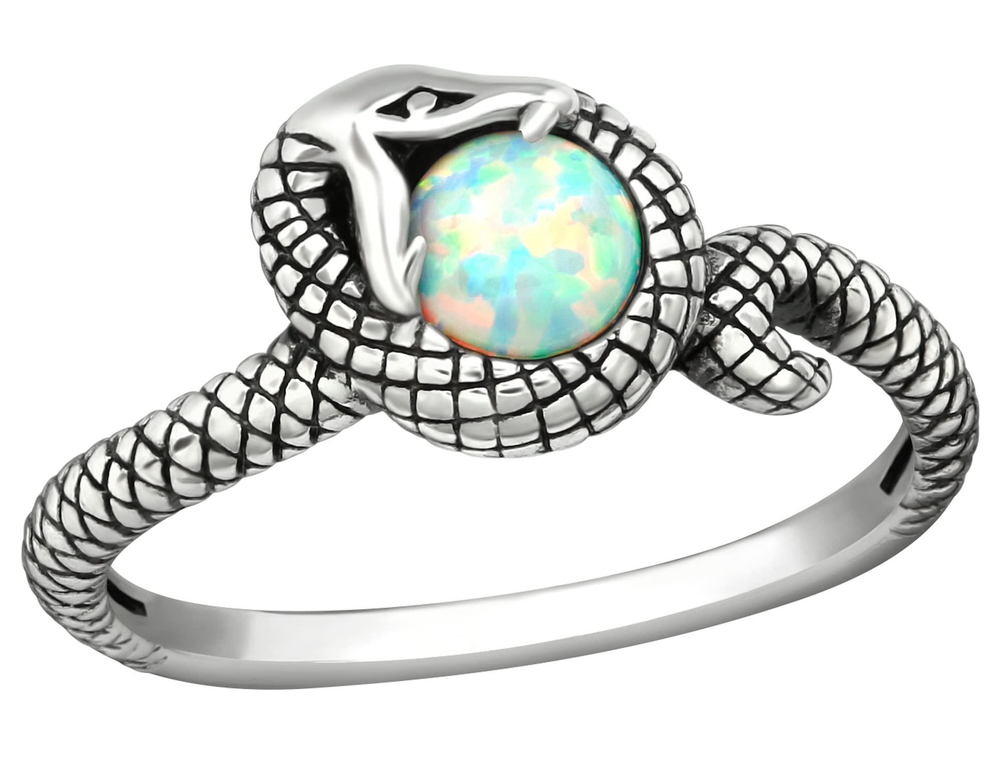 Via Mazzini 92.5-925 Sterling Silver Snake Opal Ring For Women And Girls (Ring0714) US Size - 6 (B09VL9K9Q2) Amazon Price History, Amazon Price Tracker