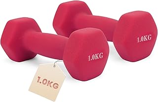 Set Manubri Palestra Casa in Ghisa Rivestiti in Vinile – Coppia di Pesi da 1 a 5 kg per Allenamento Braccia, Spalle e Fitness a Casa o in Palestra