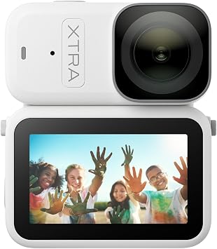 Xtra Atto Wearable 4K Action Camera 128GB, 54 g, Light and Compact, 1/1.3 Sensor, 4K/60fps Video, 220Min Max Recording, 5-Min Pre-Recording, Built-in Stabilization, 600MB/s Fast Transfer