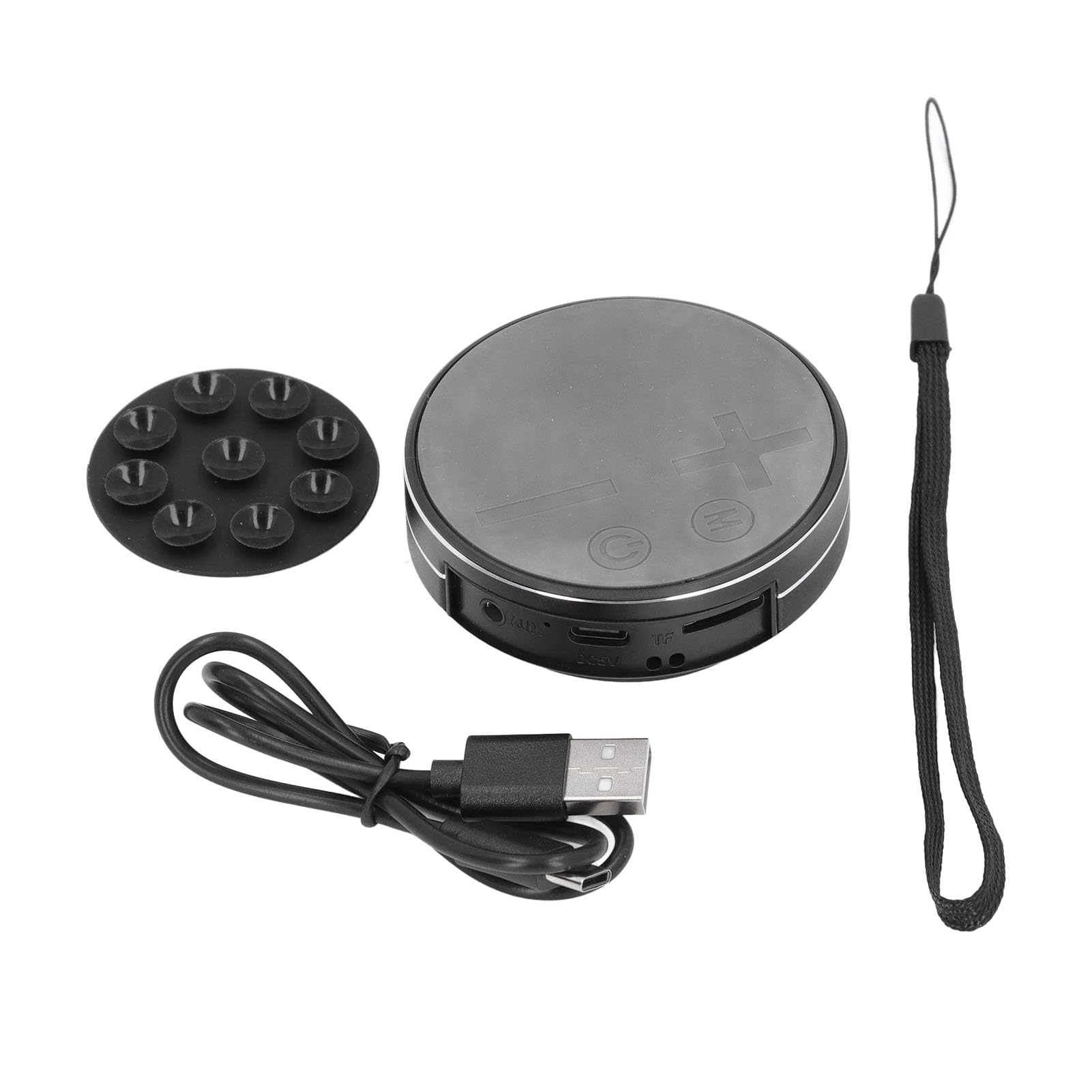 Yunseity Altavoz Impermeable de la Conducción ósea, Vivienda de Aluminio del Altavoz Estéreo de la Conducción ósea para el Hogar (Black)