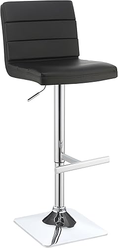 Miniatura 6 de Coaster Home Furnishings Bianca 120695 Taburete tapizado ajustable negro (juego de 2)