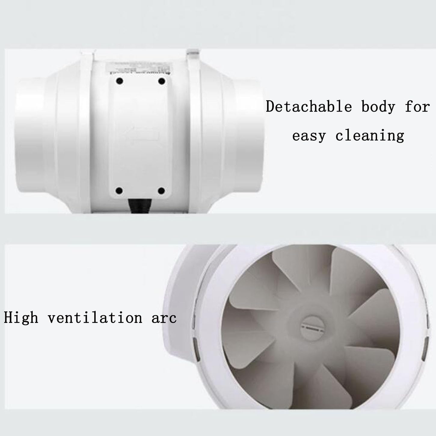 Ventola Aspirazione in Linea,Professionale Aspiratore Bagno,Estrattore Aria Silenzioso 2200 Giri/Min,Scocca in PP,per Booster,Tenda di Crescita Soffiatore di Scarico,IPX2 Impermeabile,4 Inches